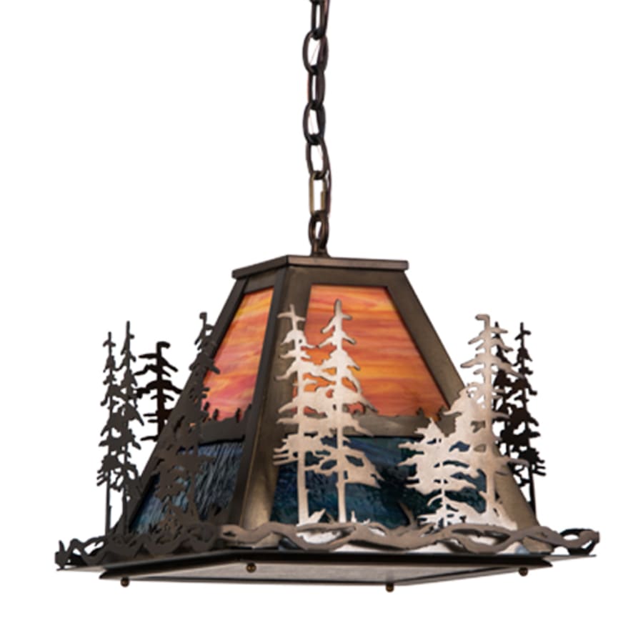 Meyda Tiffany Tall Pines 3 Light 22" Wide Pendant