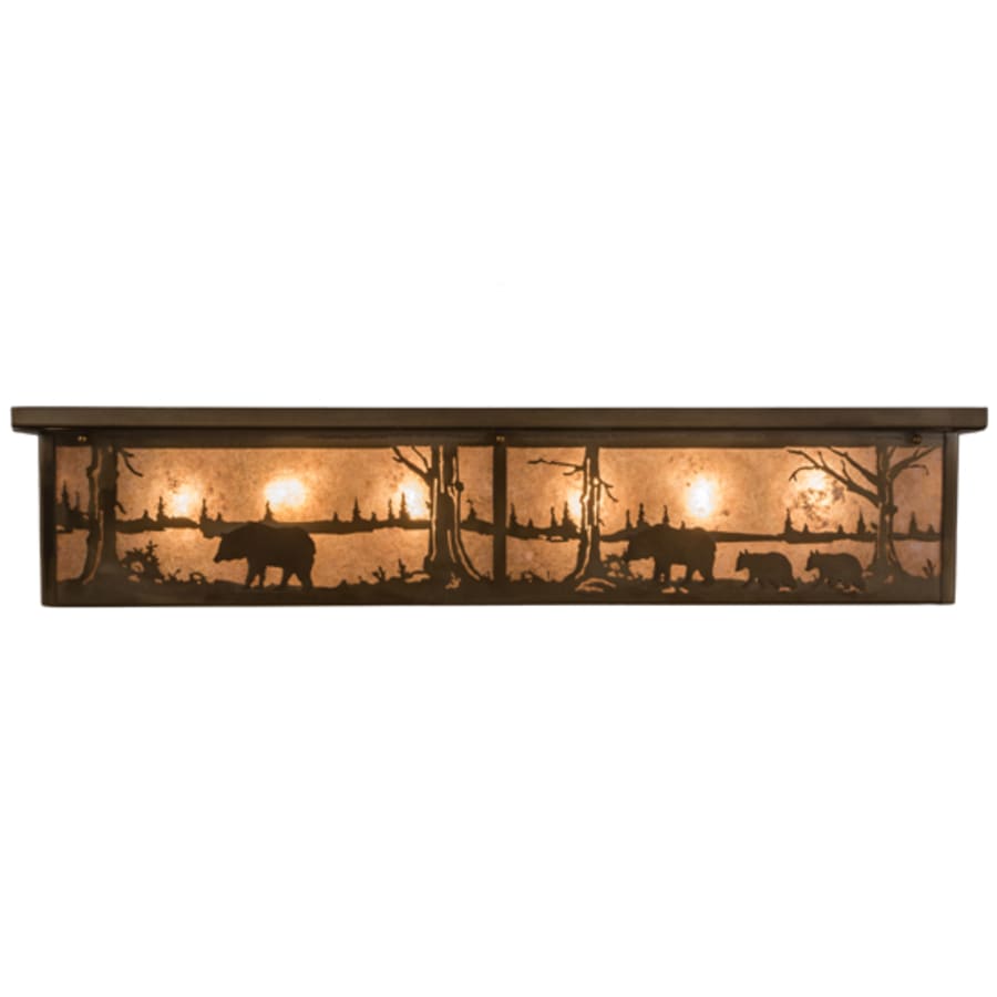 Meyda Tiffany Bears and Moose at Lake 8 Light 35" Wide Flush Mount Ceiling Fixture