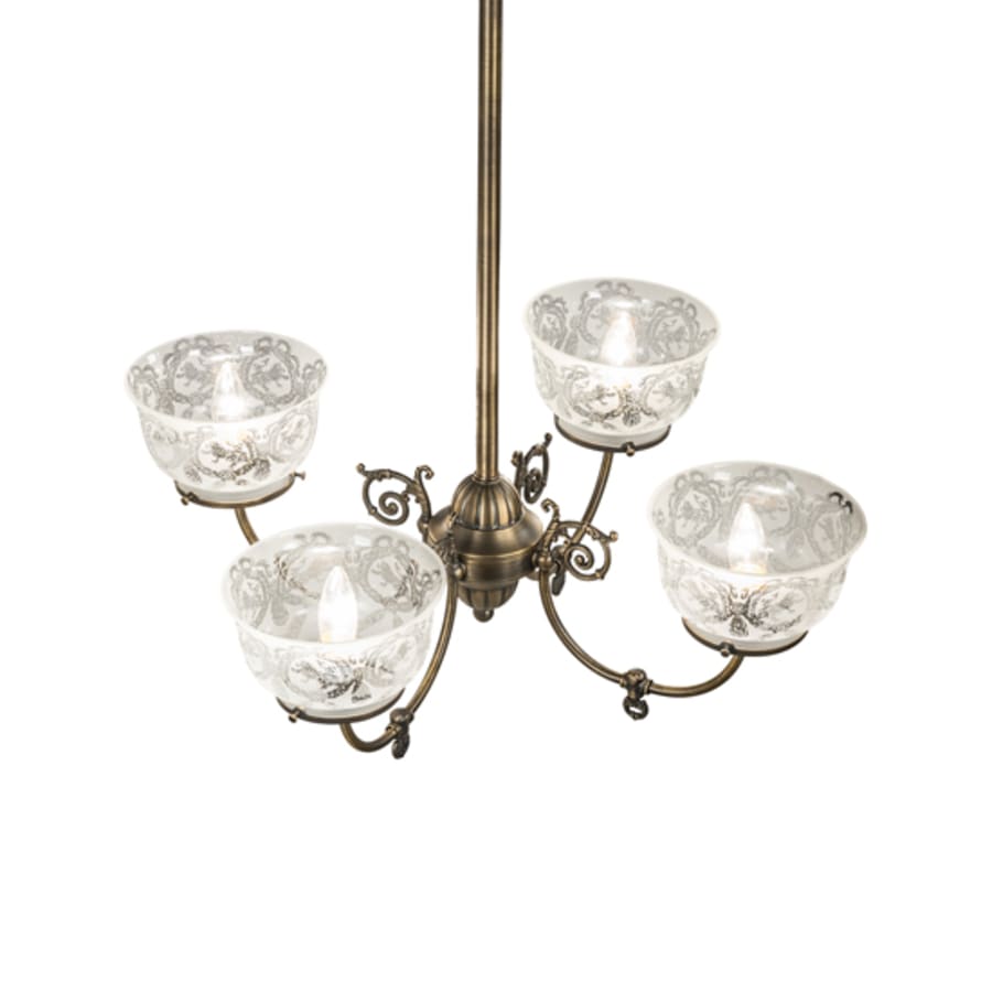 Meyda Tiffany Revival Gas and Electric 4 Light 27" Wide Chandelier