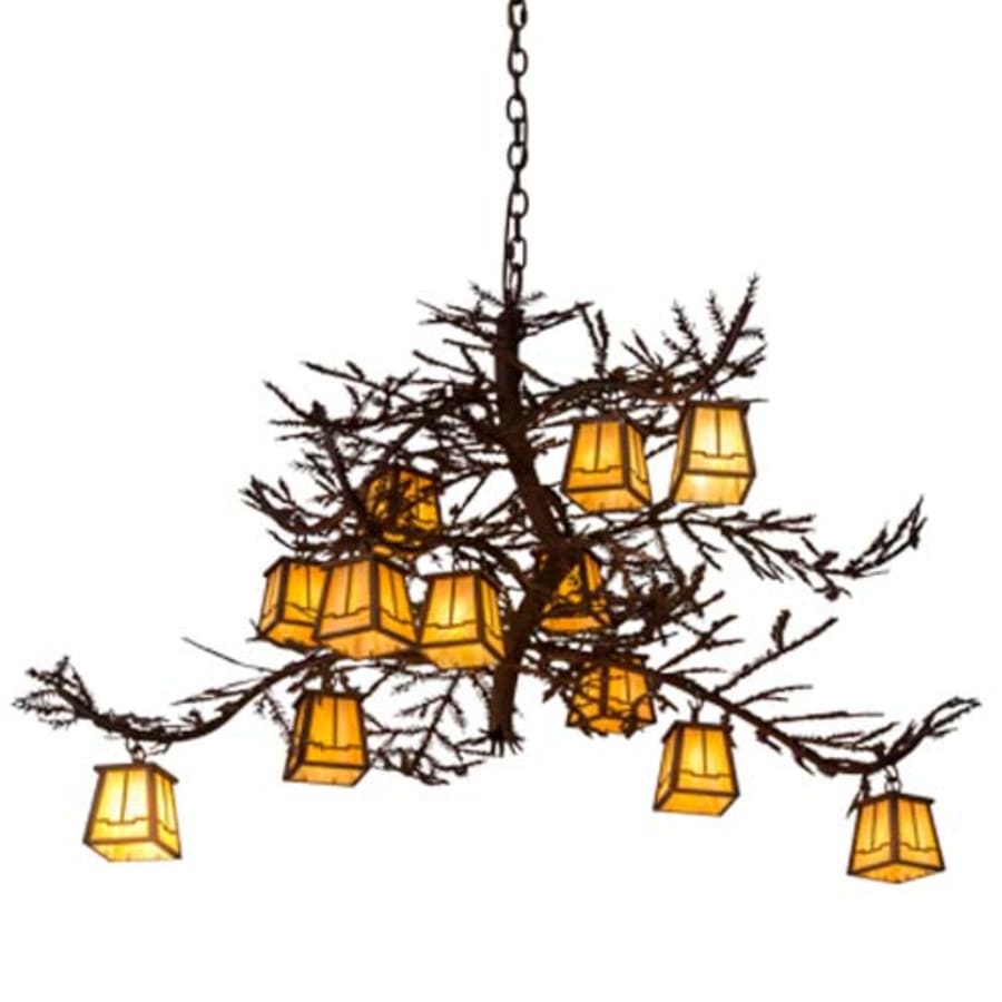 Meyda Tiffany Pine Branch Valley View 12 Light 40" Wide Chandelier