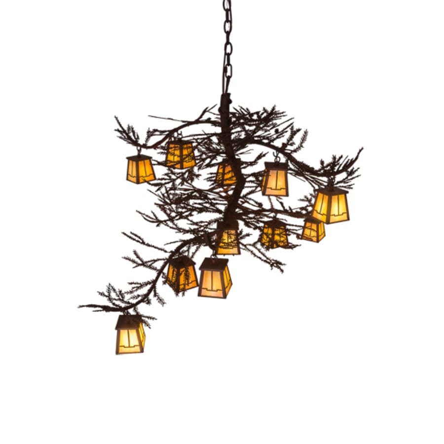 Meyda Tiffany Pine Branch Valley View 12 Light 40" Wide Chandelier