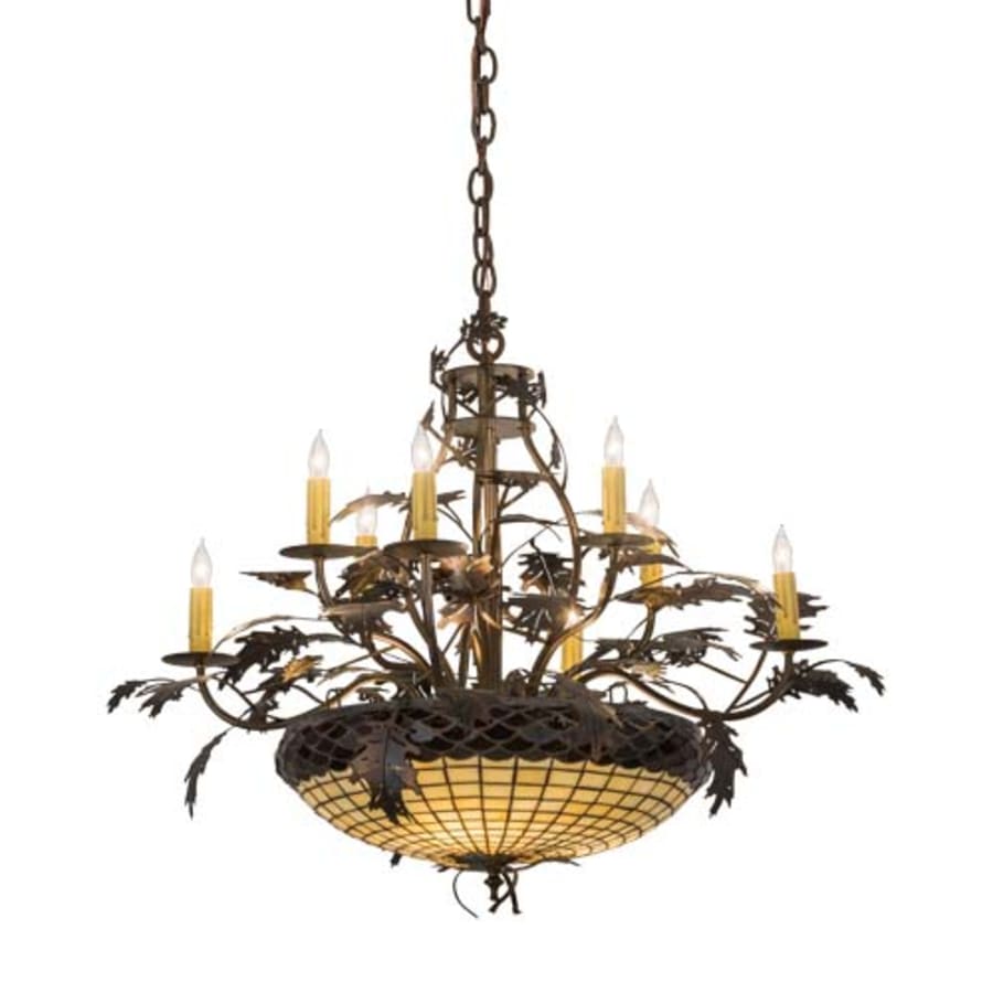 Meyda Tiffany Greenbriar Oak 11 Light 42" Wide Taper Candle Style Chandelier