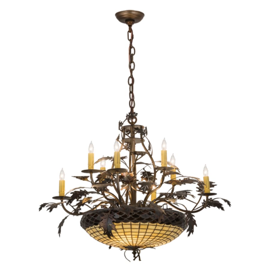 Meyda Tiffany Greenbriar Oak 11 Light 42" Wide Taper Candle Style Chandelier