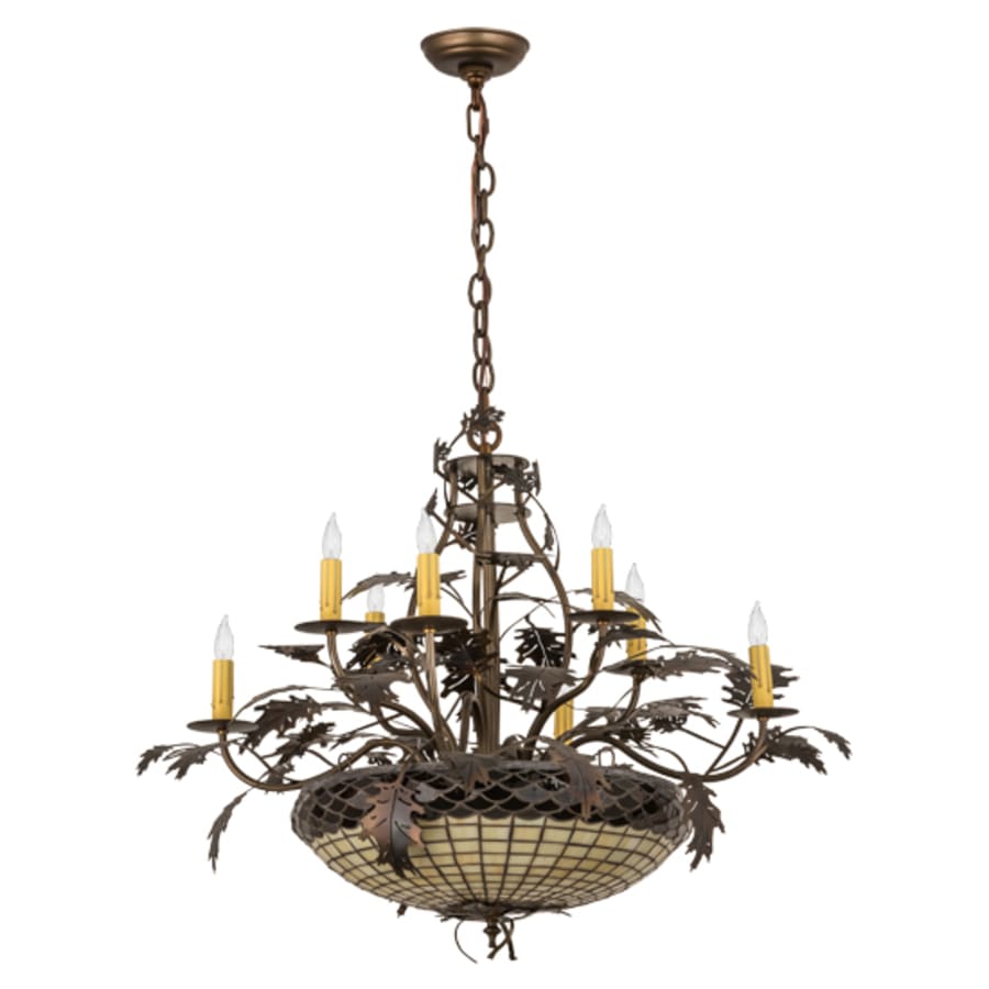 Meyda Tiffany Greenbriar Oak 11 Light 42" Wide Taper Candle Style Chandelier