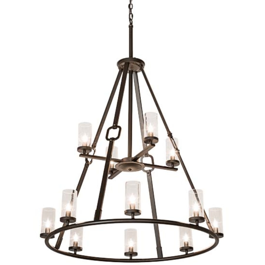 Meyda Tiffany Loxley Hugo 12 Light 38" Wide Ring Chandelier