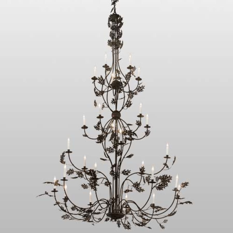 Meyda Tiffany Oak Leaf 25 Light 72" Wide Taper Candle Style Chandelier