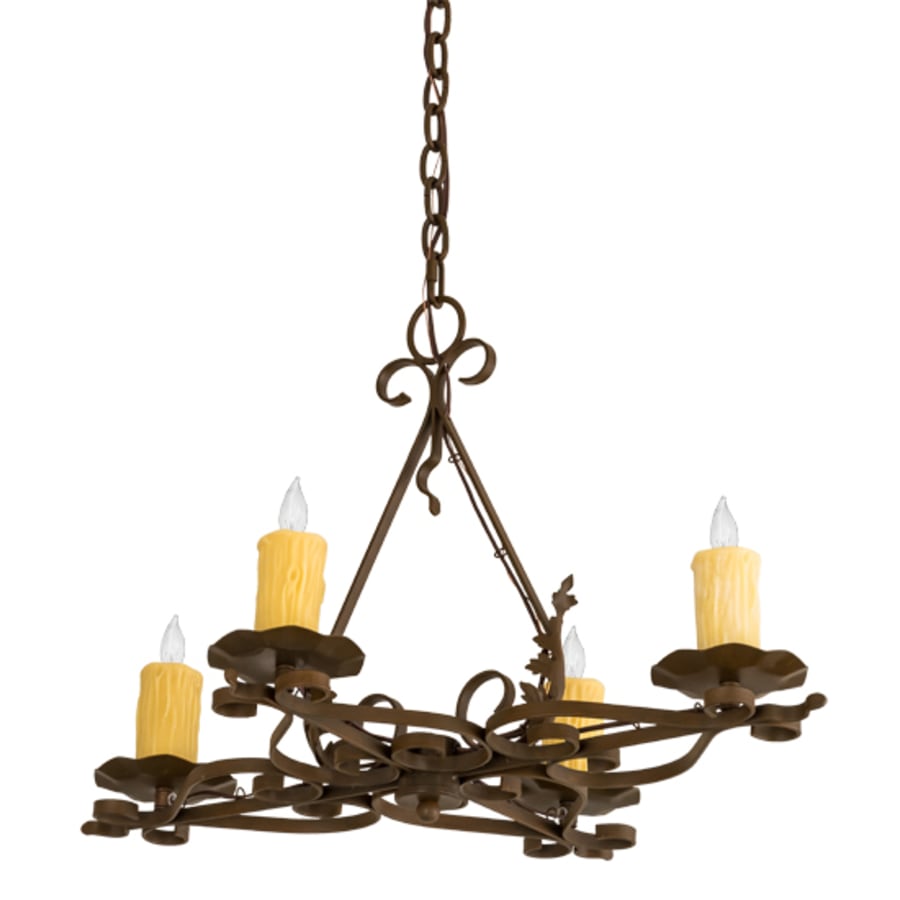 Meyda Tiffany Elianna 4 Light 22" Wide Taper Candle Style Chandelier