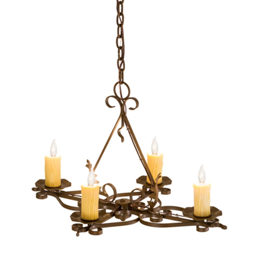 Meyda Tiffany Elianna 4 Light 22" Wide Taper Candle Style Chandelier