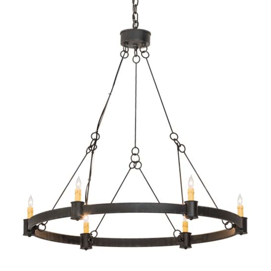 Meyda Tiffany Kenosha 6 Light 36" Wide Taper Candle Style Chandelier