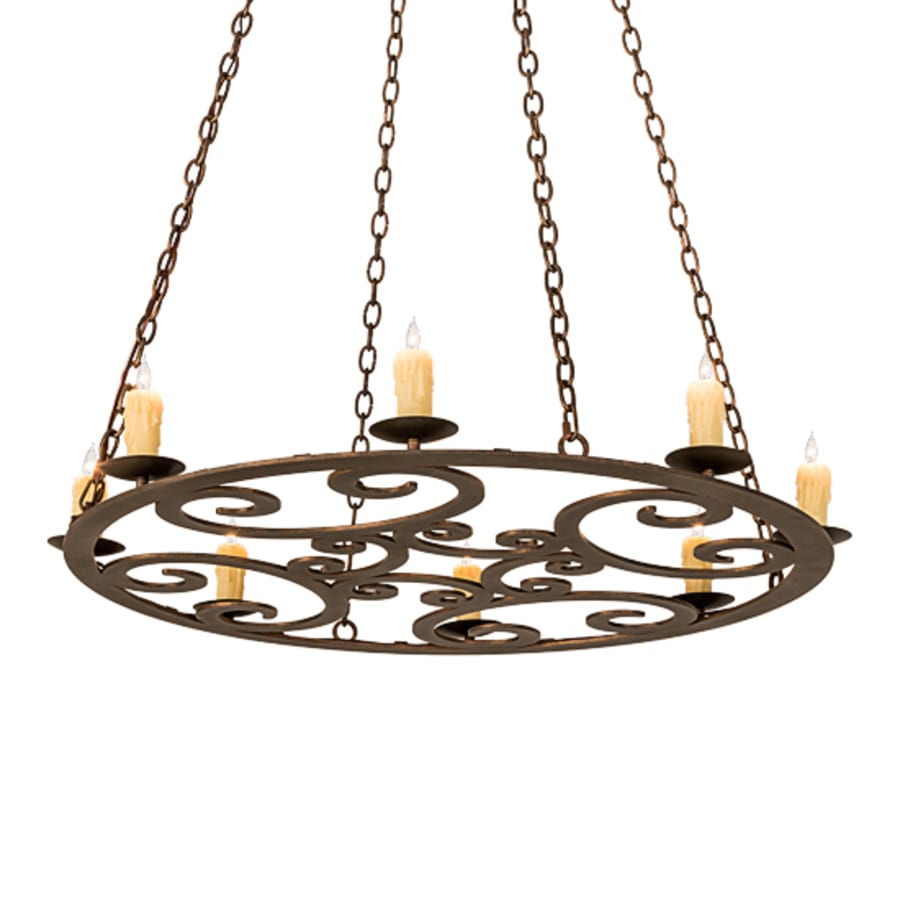 Meyda Tiffany 8 Light 42" Wide Taper Candle Pendant