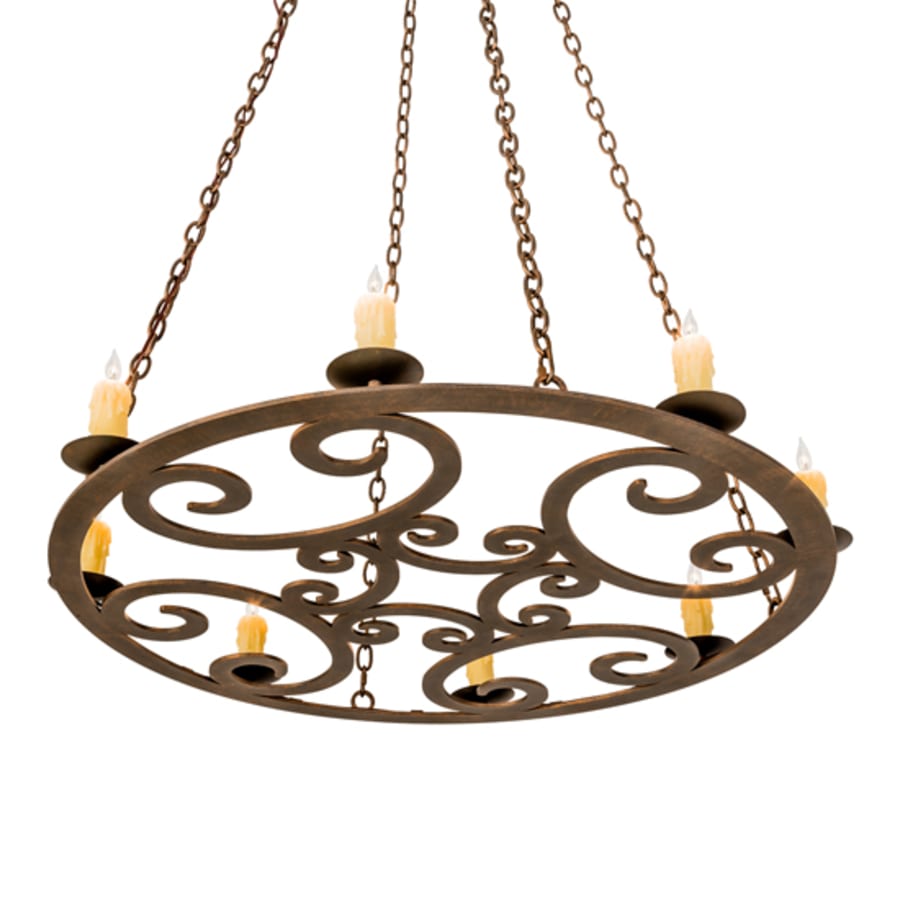 Meyda Tiffany 8 Light 42" Wide Taper Candle Pendant