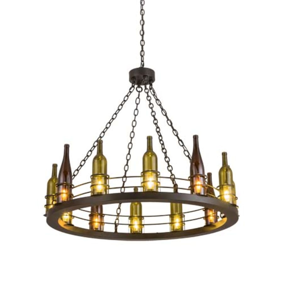 Meyda Tiffany Tuscan Vineyard 12 Light 42" Wide Ring Chandelier