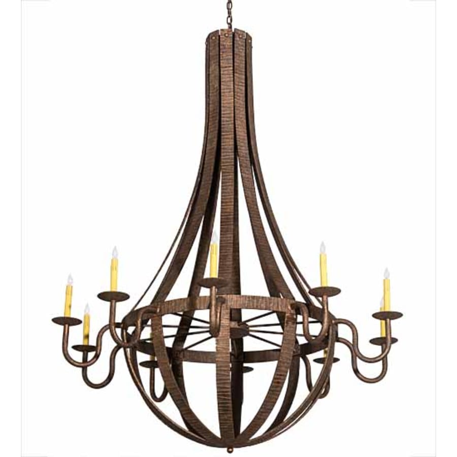Meyda Tiffany Barrel Stave 10 Light 54" Wide Taper Candle Style Chandelier