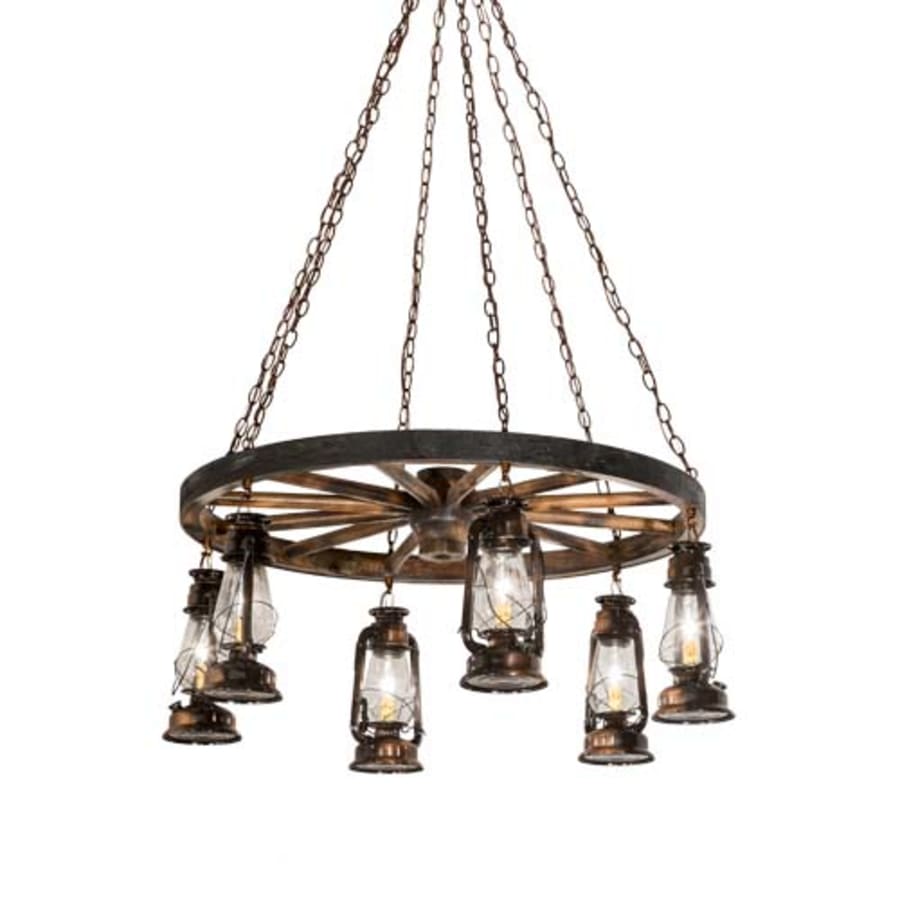 Meyda Tiffany Miners Lantern 6 Light 40" Wide Lantern Chandelier