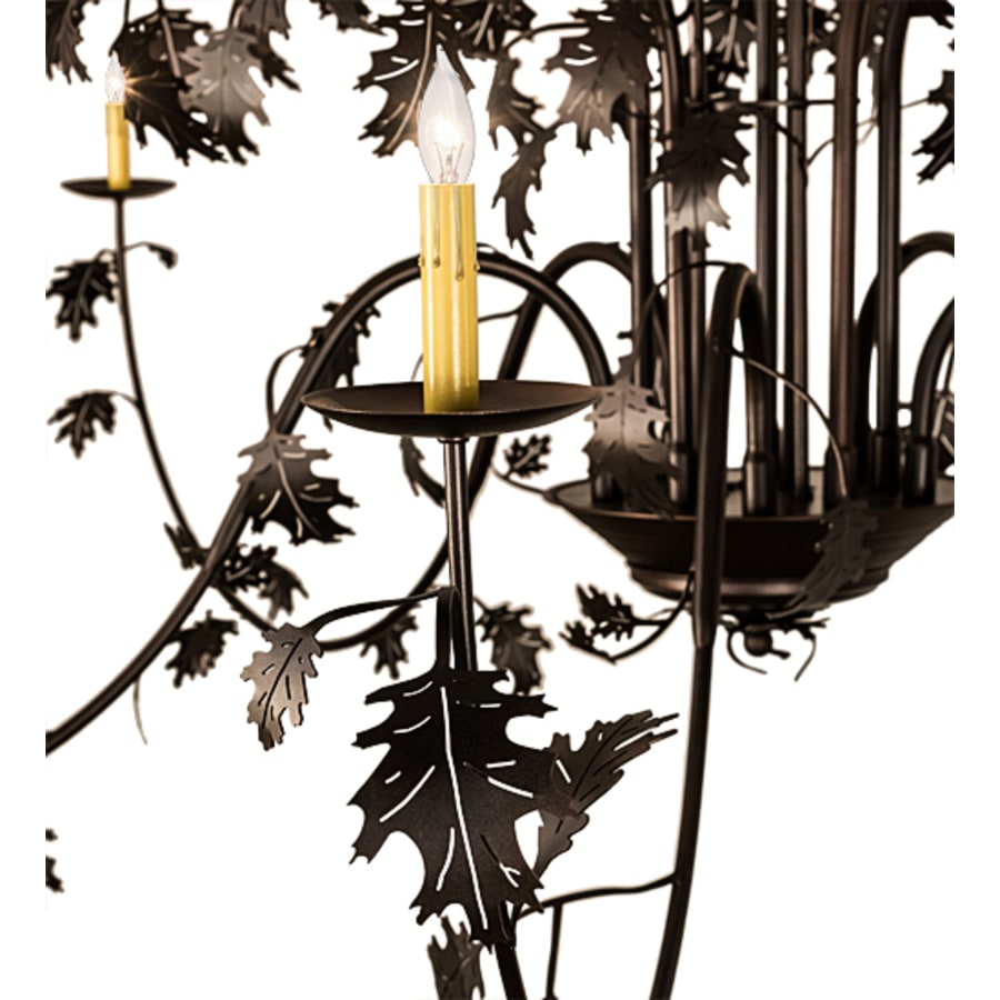 Meyda Tiffany Oak Leaf 15 Light 96" Wide Taper Candle Style Chandelier