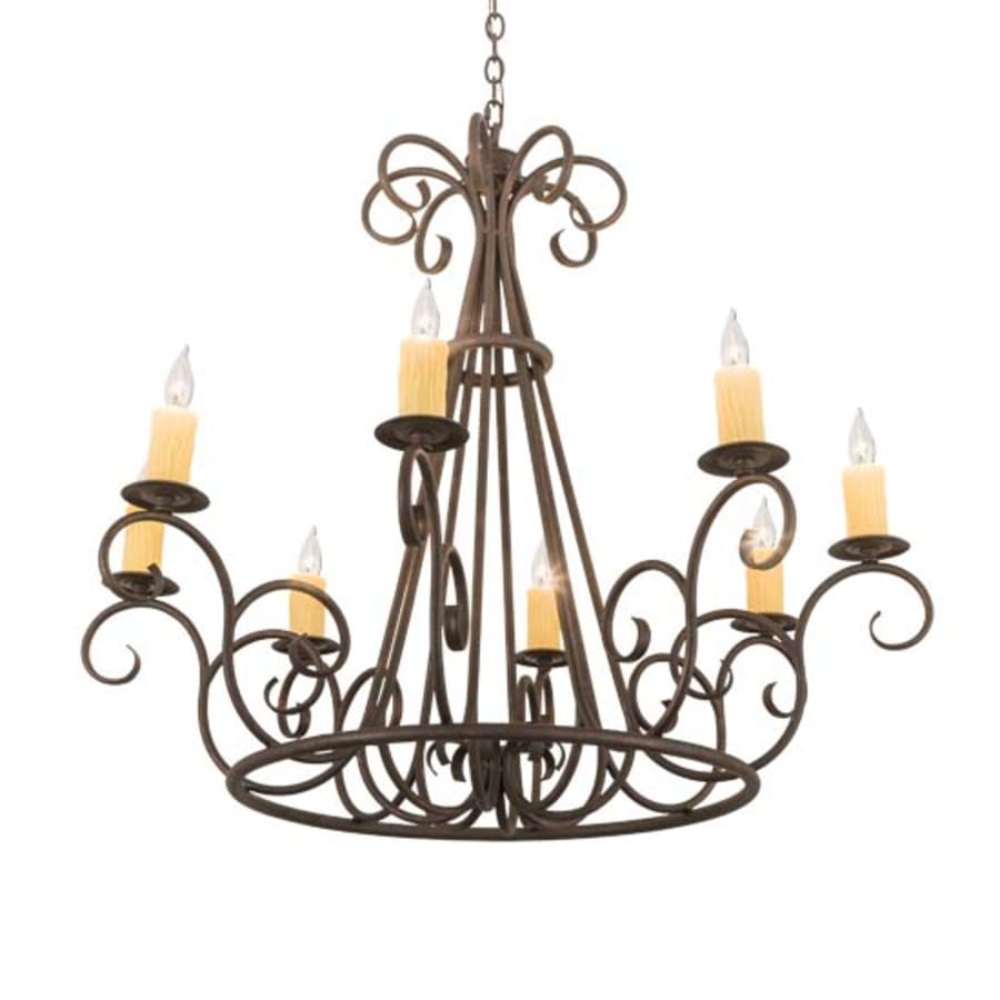 Meyda Tiffany Marguerite 8 Light 42" Wide Taper Candle Style Chandelier