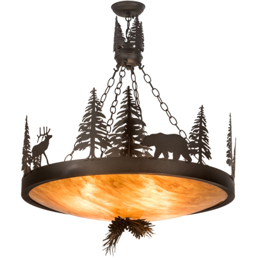 Meyda Tiffany 4 Light 30" Wide Abstract Pendant