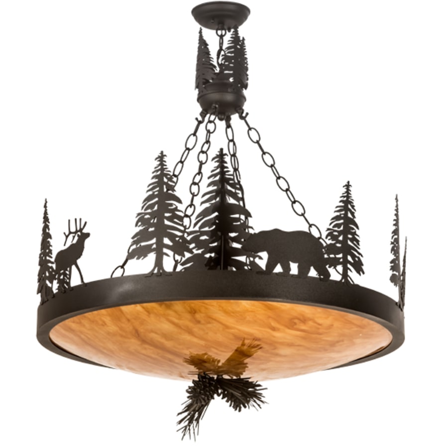 Meyda Tiffany 4 Light 30" Wide Abstract Pendant