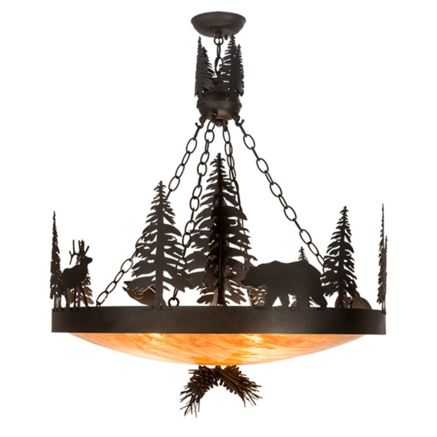 Meyda Tiffany 4 Light 30" Wide Abstract Pendant