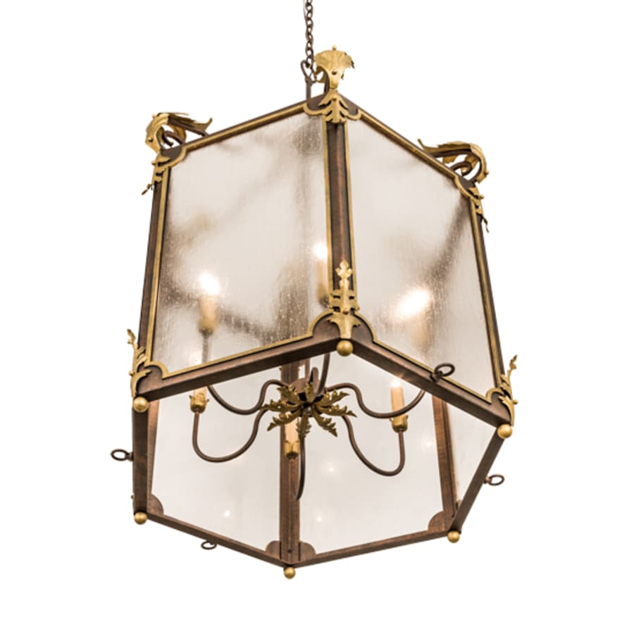 Meyda Tiffany 6 Light 34" Wide Taper Candle Pendant