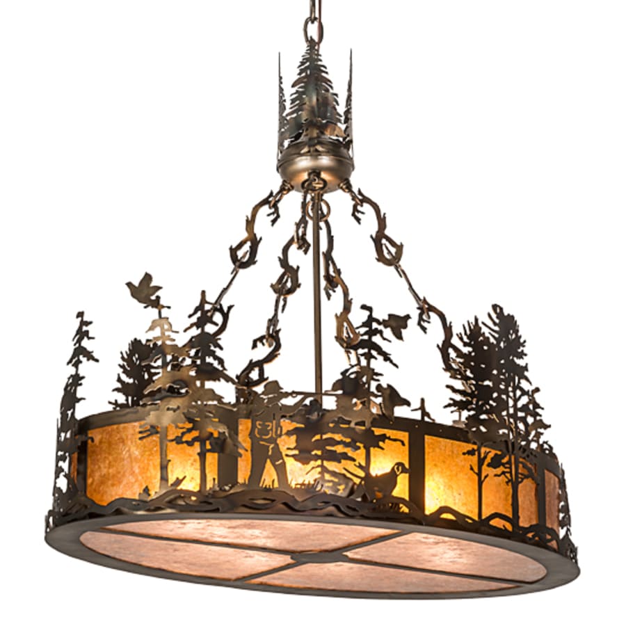 Meyda Tiffany 8 Light 30" Wide Abstract Linear Pendant