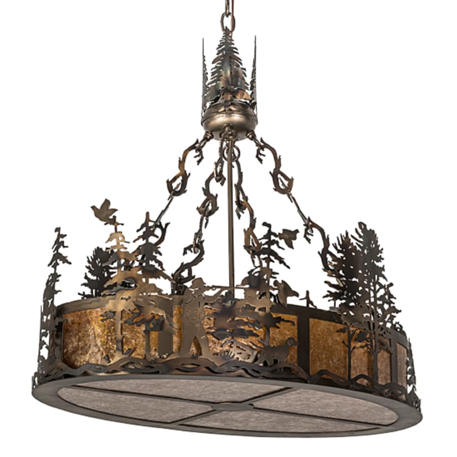 Meyda Tiffany 8 Light 30" Wide Abstract Linear Pendant