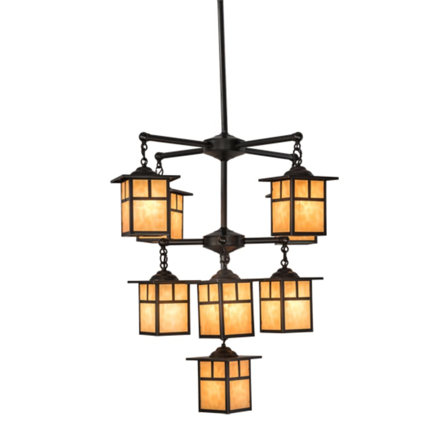Meyda Tiffany Hyde Park T Mission 9 Light 34" Wide Chandelier