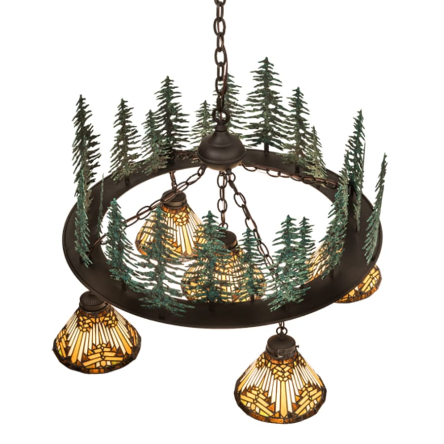 Meyda Tiffany Nuevo Mission 5 Light 34" Wide Chandelier