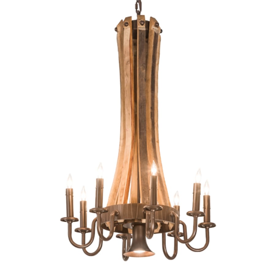 Meyda Tiffany Barrel Stave 8 Light 20" Wide Taper Candle Style Chandelier