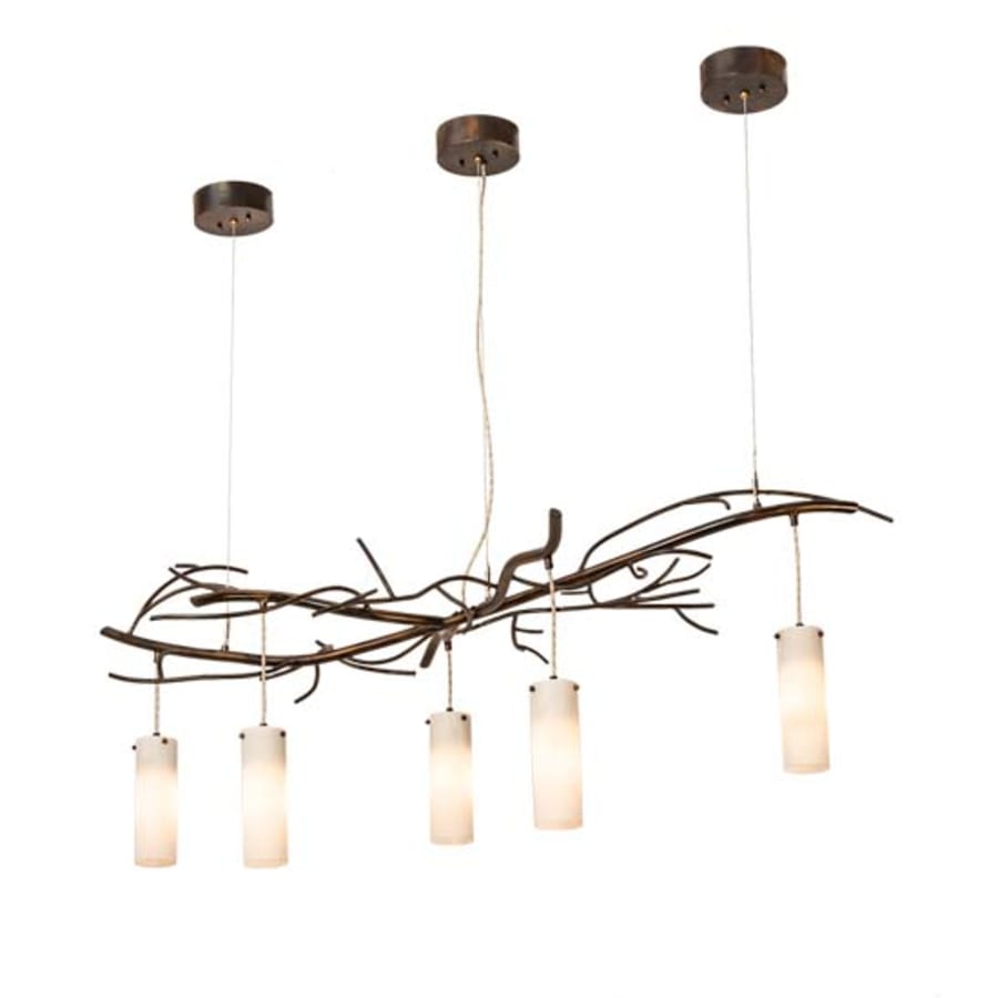 Meyda Tiffany Long Winter Solstice 5 Light 60" Wide Linear Chandelier