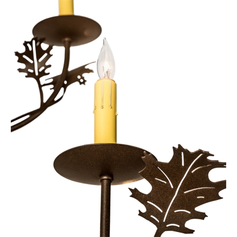 Meyda Tiffany Oak Leaf 15 Light 72" Wide Taper Candle Style Chandelier