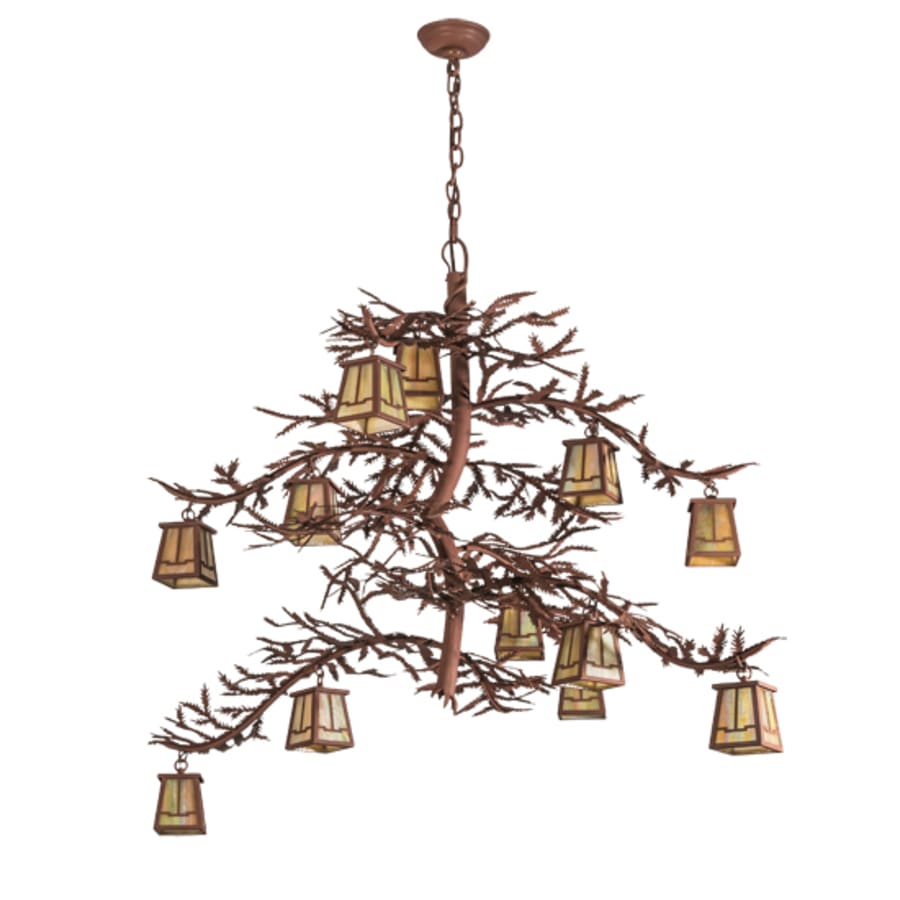 Meyda Tiffany Pine Branch 12 Light 44" Wide Chandelier