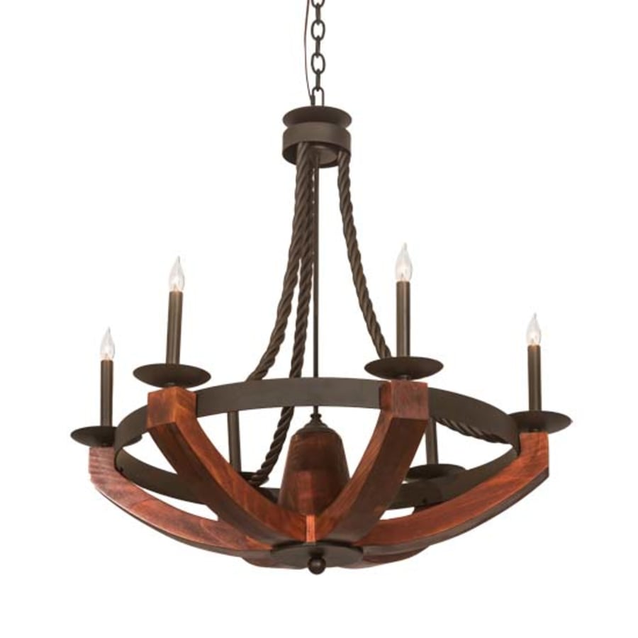 Meyda Tiffany Doyle 6 Light 34" Wide Taper Candle Style Chandelier