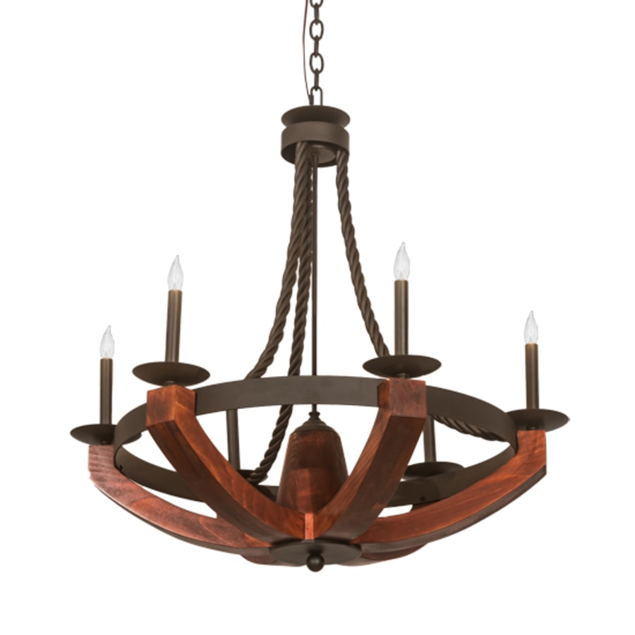 Meyda Tiffany Doyle 6 Light 34" Wide Taper Candle Style Chandelier