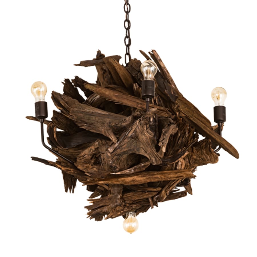 Meyda Tiffany Driftwood 6 Light 30" Wide Abstract Chandelier