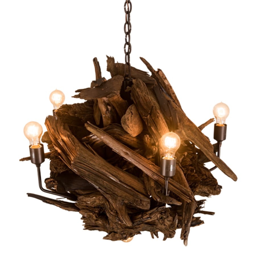 Meyda Tiffany Driftwood 6 Light 30" Wide Abstract Chandelier