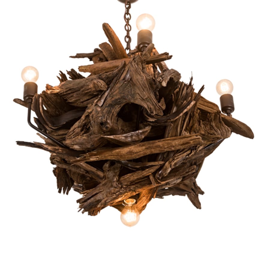 Meyda Tiffany Driftwood 6 Light 30" Wide Abstract Chandelier