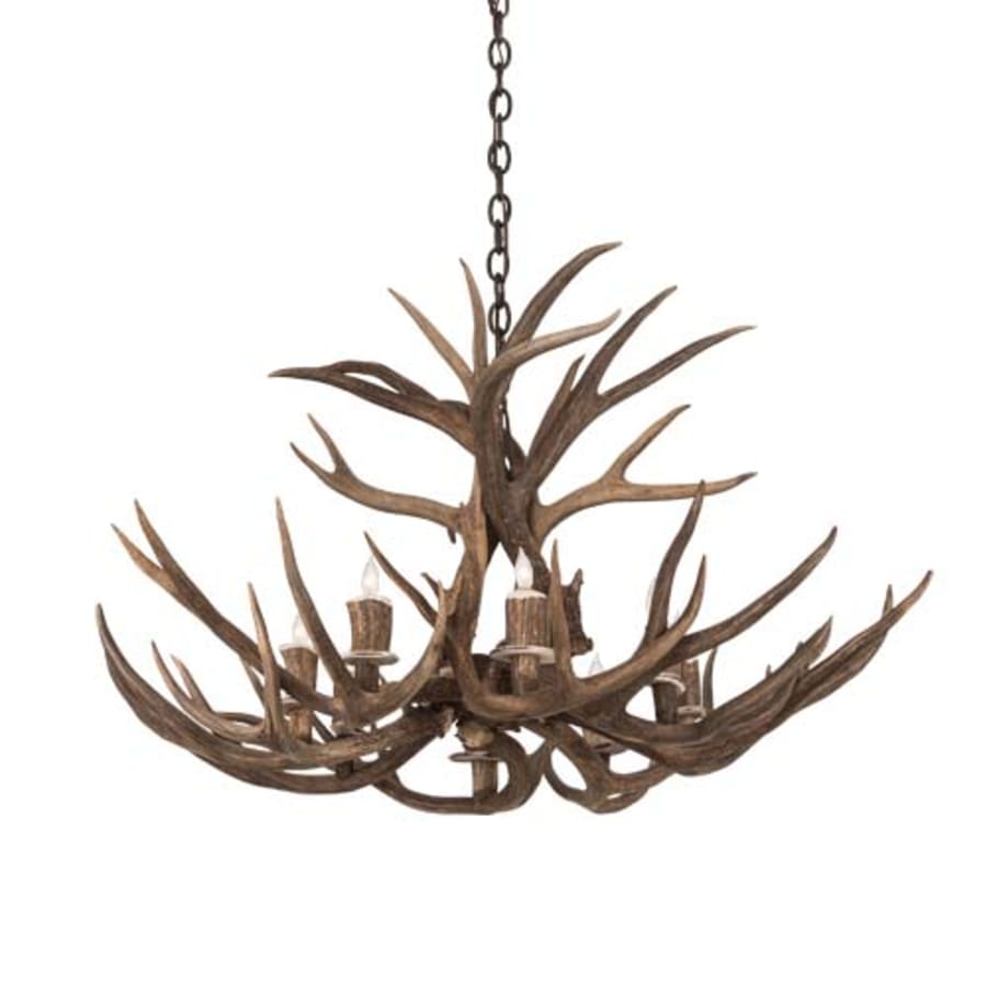 Meyda Tiffany Antlers 8 Light 38" Wide Antler Candle Style Chandelier