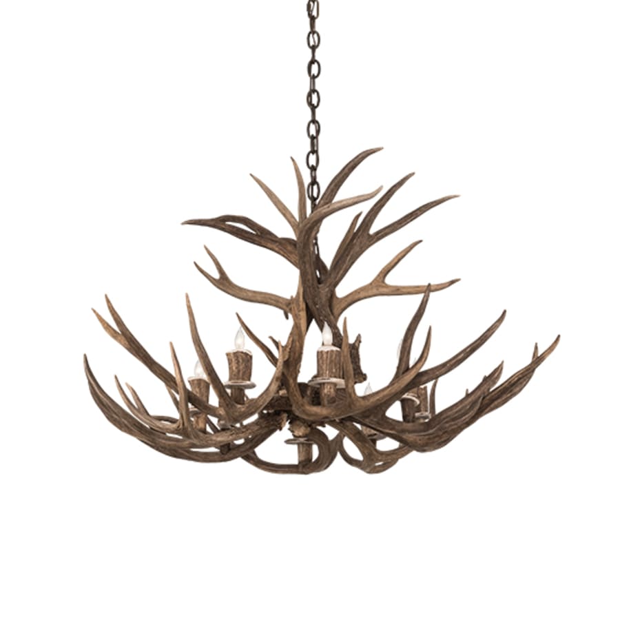 Meyda Tiffany Antlers 8 Light 38" Wide Antler Candle Style Chandelier