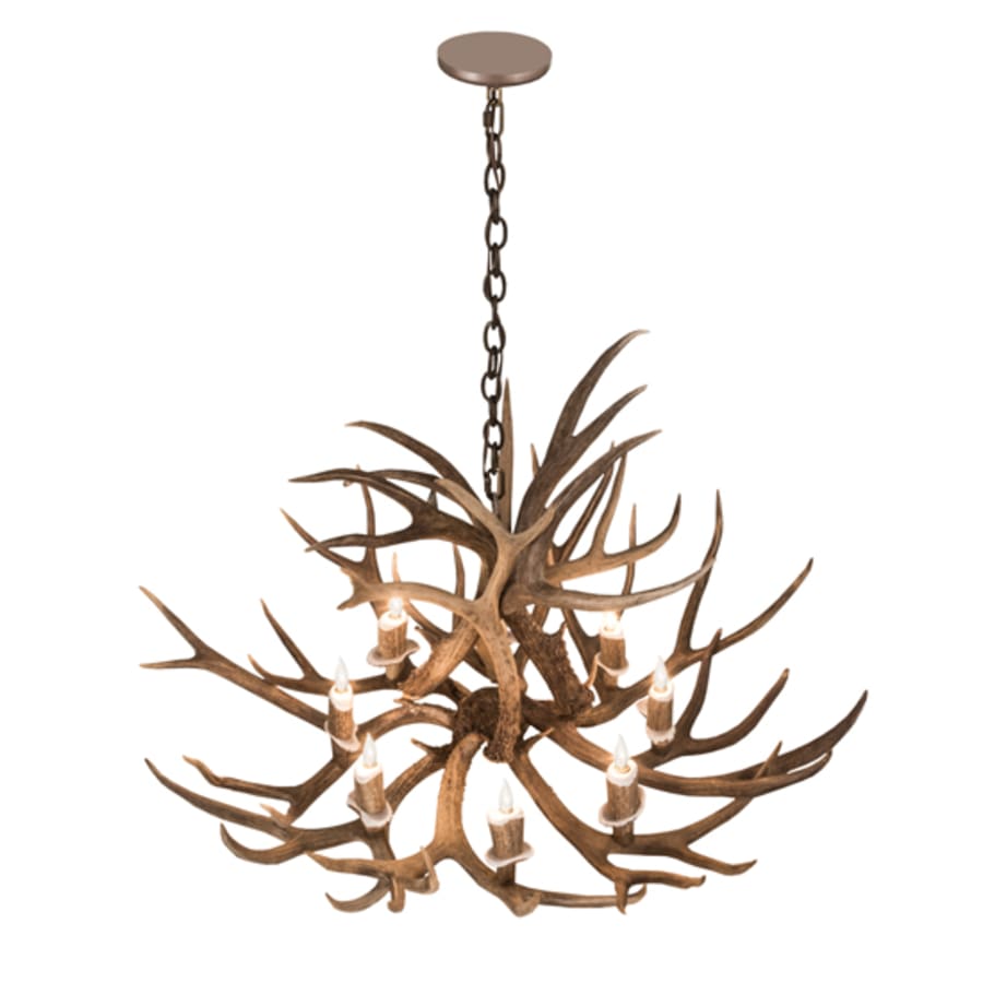 Meyda Tiffany Antlers 8 Light 38" Wide Antler Candle Style Chandelier