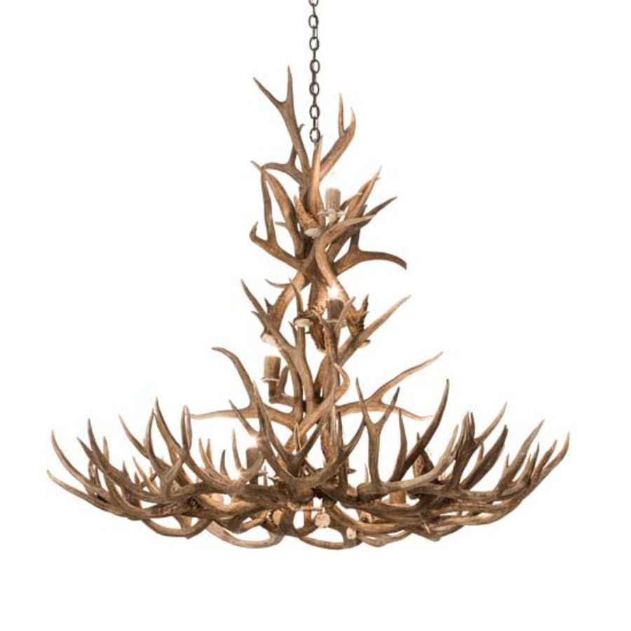 Meyda Tiffany Antlers 12 Light 52" Wide Antler Candle Style Chandelier