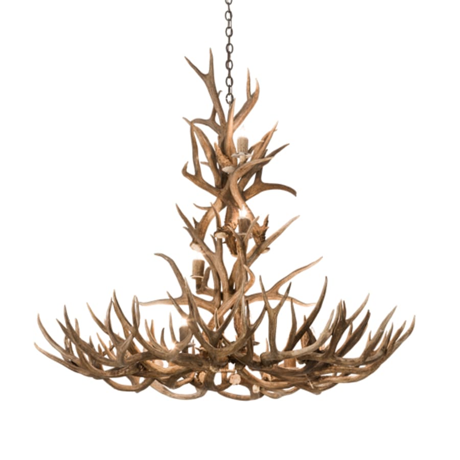 Meyda Tiffany Antlers 12 Light 52" Wide Antler Candle Style Chandelier