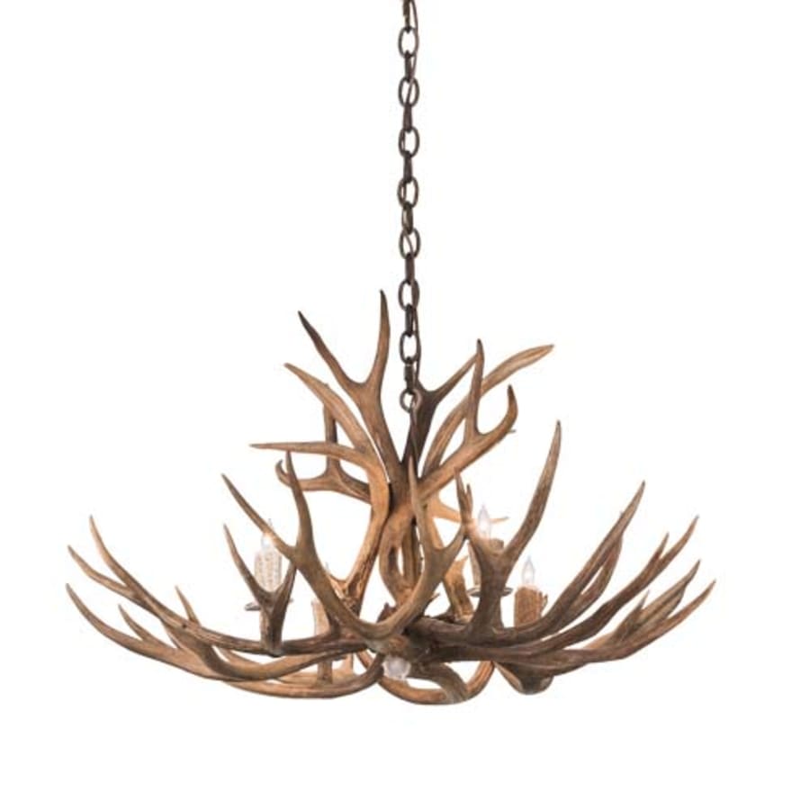 Meyda Tiffany Antlers 4 Light 33" Wide Antler Candle Style Chandelier