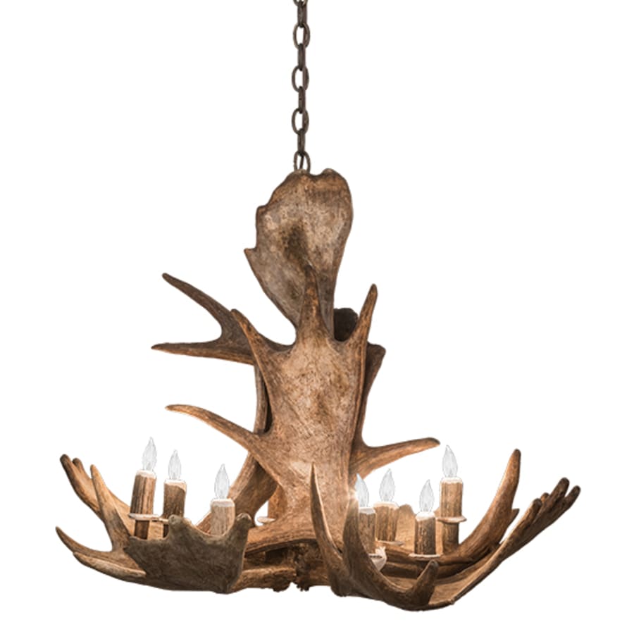 Meyda Tiffany Antlers 10 Light 33" Wide Antler Candle Style Chandelier