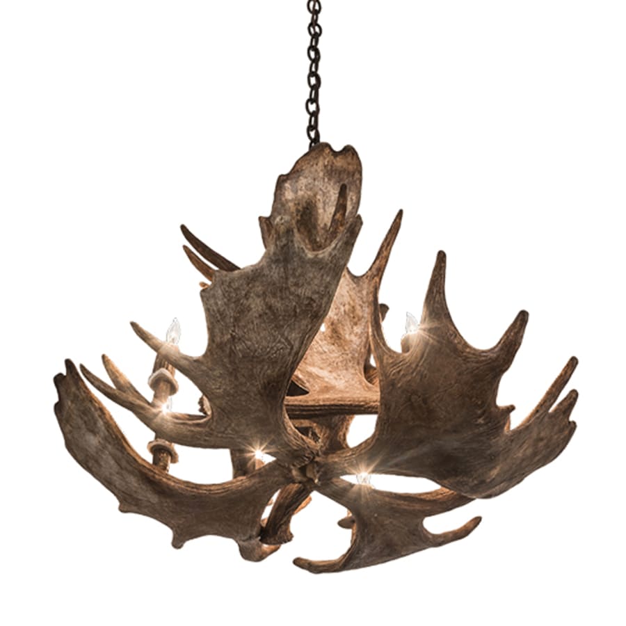 Meyda Tiffany Antlers 10 Light 33" Wide Antler Candle Style Chandelier