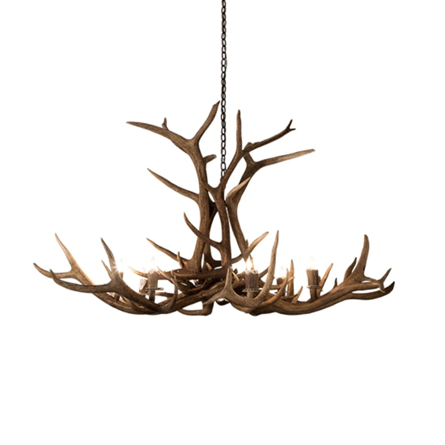 Meyda Tiffany Antlers 8 Light 66" Wide Antler Candle Style Chandelier