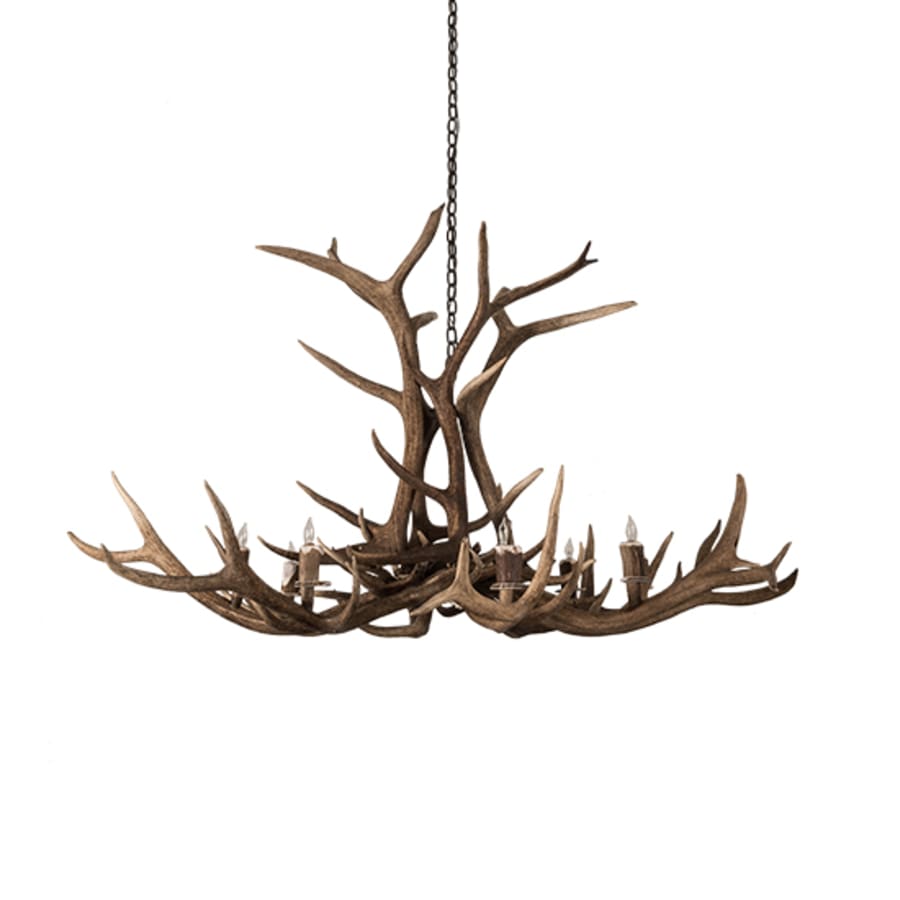 Meyda Tiffany Antlers 8 Light 66" Wide Antler Candle Style Chandelier