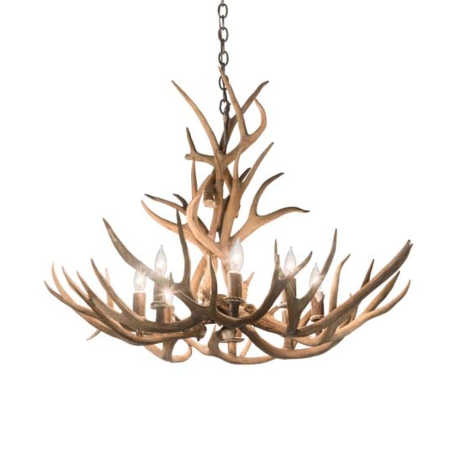 Meyda Tiffany Antlers 8 Light 32" Wide Antler Candle Style Chandelier