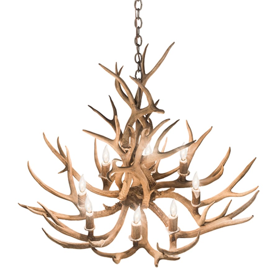 Meyda Tiffany Antlers 8 Light 32" Wide Antler Candle Style Chandelier