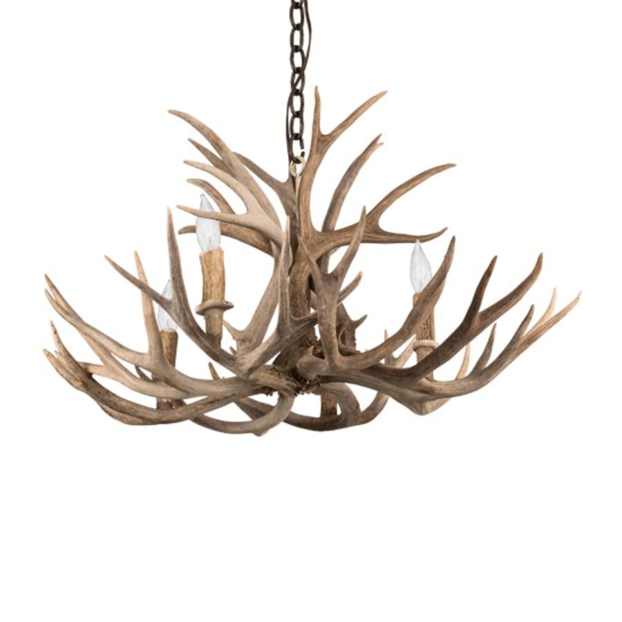 Meyda Tiffany Antlers 4 Light 30" Wide Antler Candle Style Chandelier
